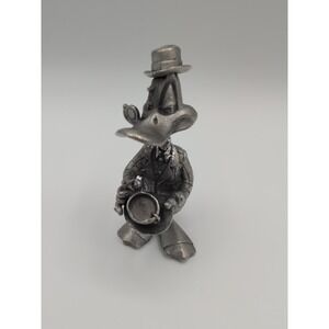 VTG 1992 Warner Bros. Daffy Duck  Pewter Figure Figurine Patina 3'